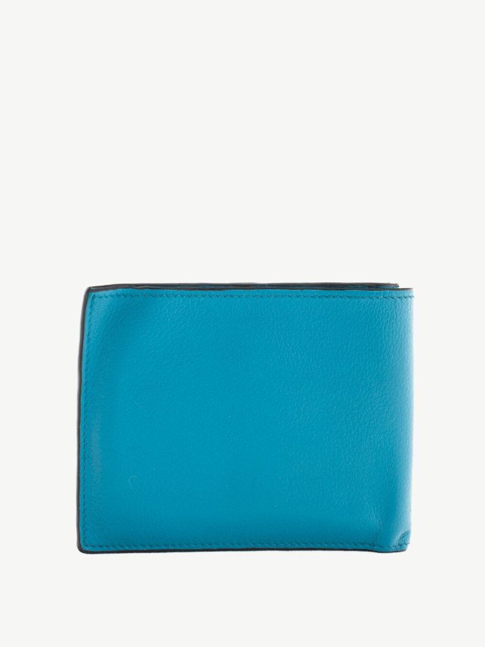 Hermes Citizen Twill Blue Izmir Evercolor Leather Bi Fold Wallet